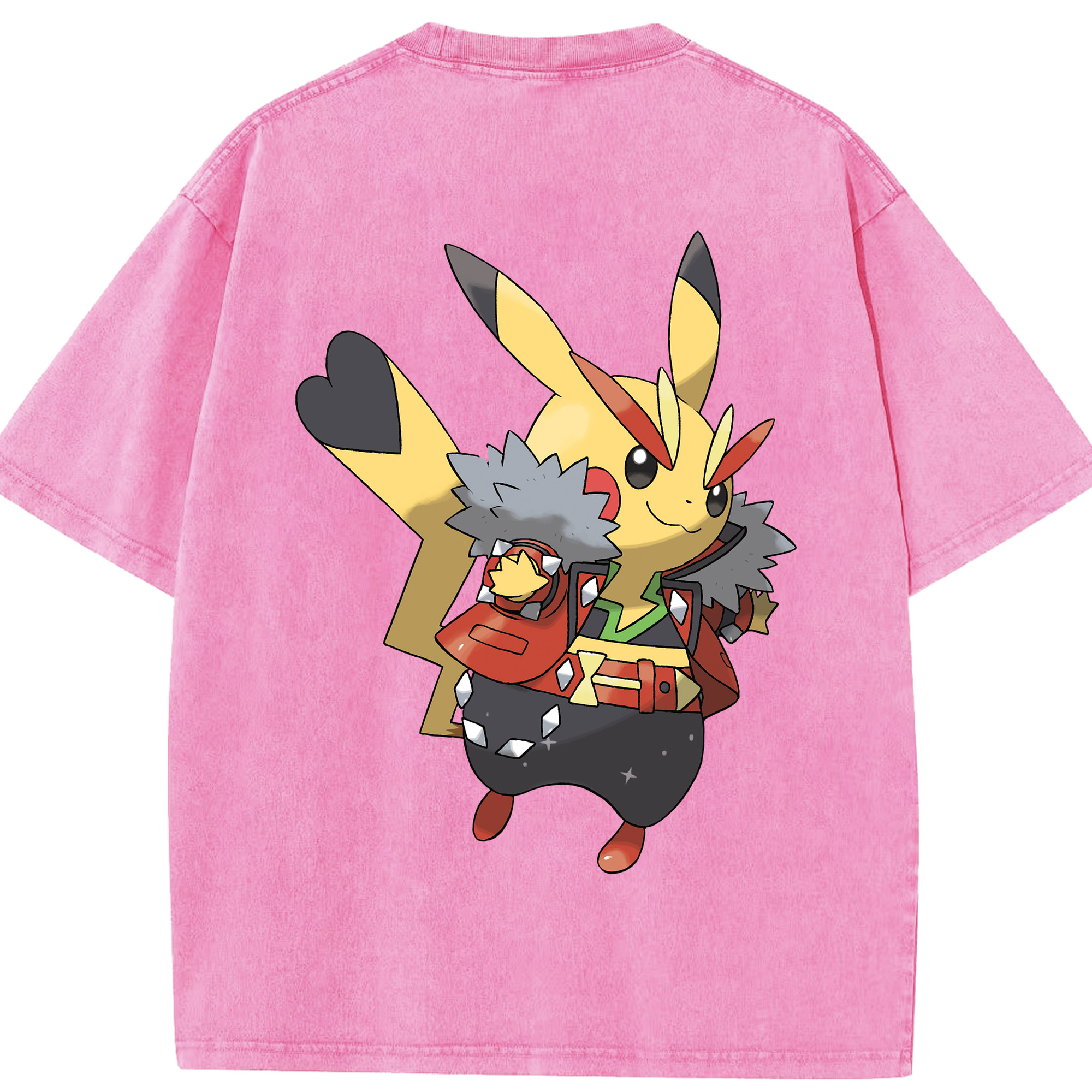 （画像用） ポケットモンスター Pokémon 綿100% ヴィンテージ風 半袖Tシャツ（背面プリント）